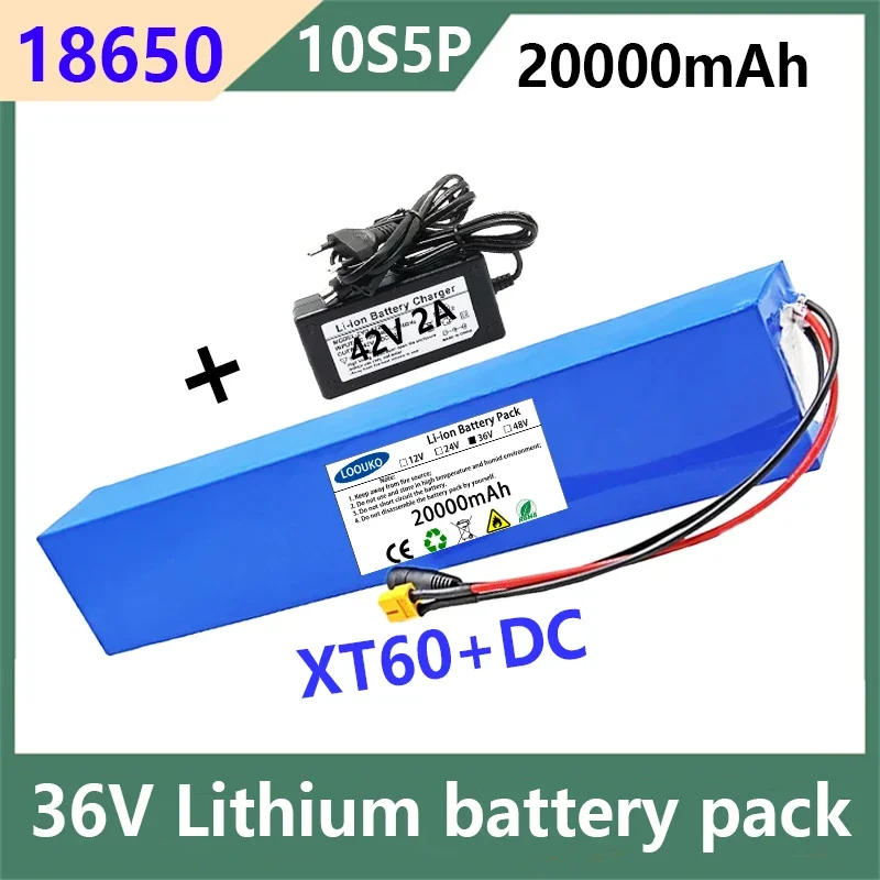 

High Power 36V Lithium Battery Pack for Electric Bicycle & Scooter, 20Ah Capacity, Built-in BMS, 500-800W Output, 18650 10S5P