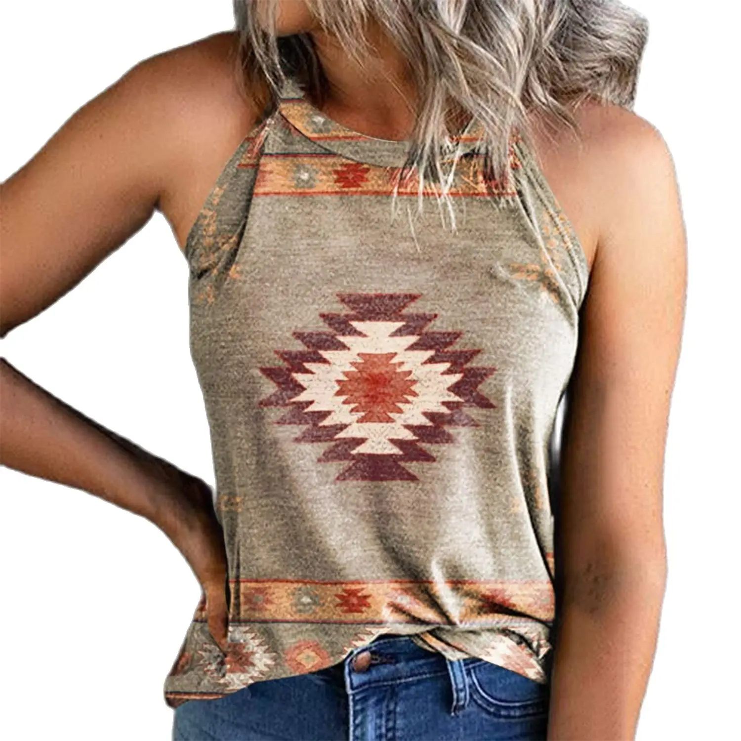 Womens Summer Tops Halter Neck Sleeveless Plain T-Shirts Blouses Casual Loose Sexy Casual Round Neck Loose Fit Tunic Shirts
Womens Summer Tops Halter Neck Sleeveless Plain T-Shirts Blouses Casual Loose Sexy Casual Round Neck Loose Fit Tunic Shirts
