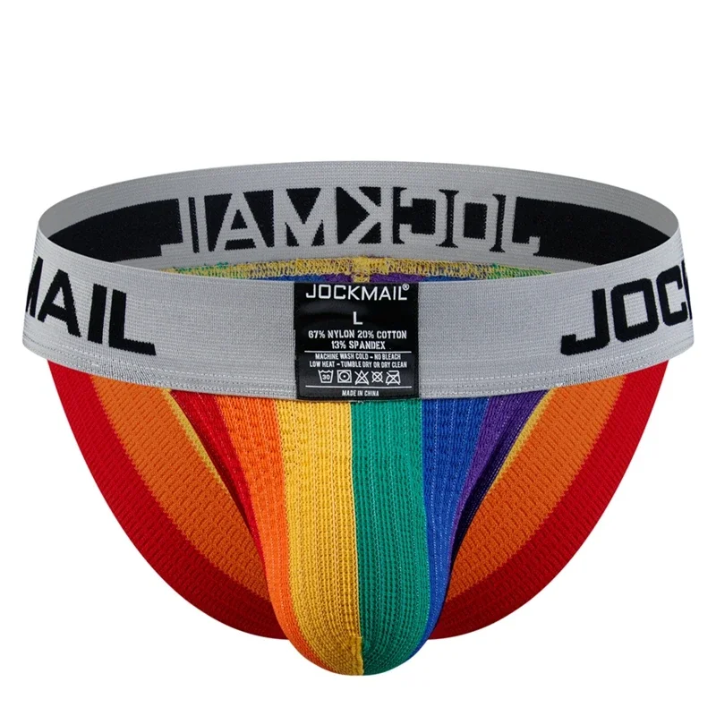 JOCKMAIL Men Underwear Sexy Men's Panties Briefs Breathable Mesh Bikini Tanga Underpants Rainbow Calzoncillos Cuecas Gay Slips
JOCKMAIL Men Underwear Sexy Men's Panties Briefs Breathable Mesh Bikini Tanga Underpants Rainbow Calzoncillos Cuecas Gay Slips