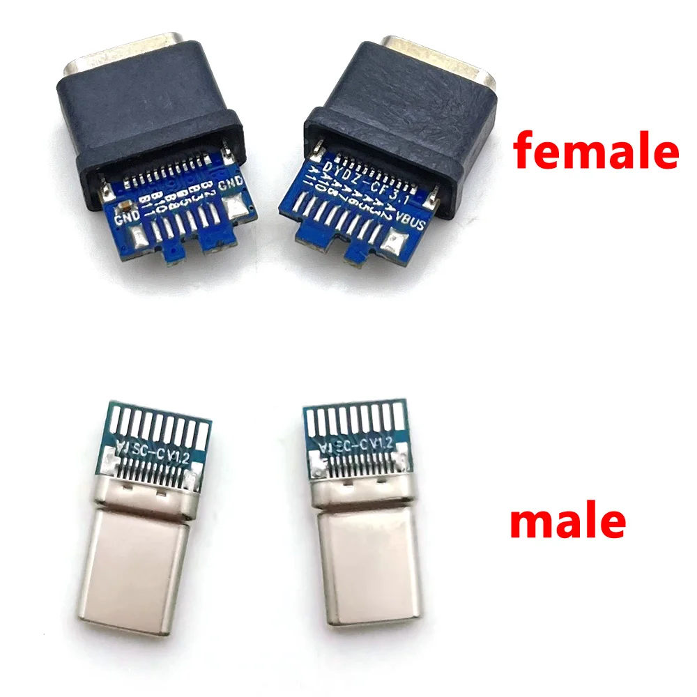 

1pcs 17Pin Type-C Female USB-C 3.1 Test PCB Board Adapter Type C male female Connector Socket For Data Line Wire Cable Transfer
