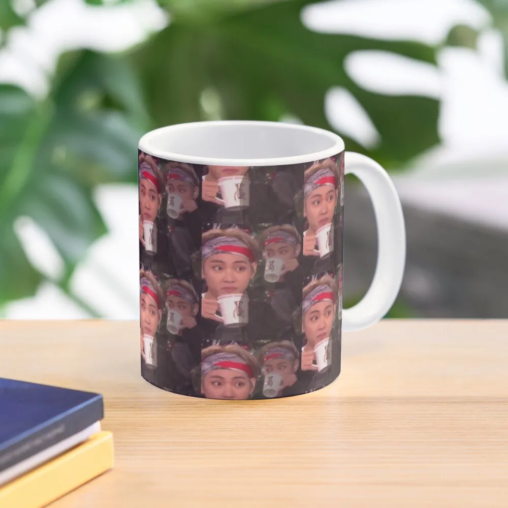 

Taehyung sipping tea memeCoffee Mug Ceramic Cups Creative Customizable Cup Porcelain Mug