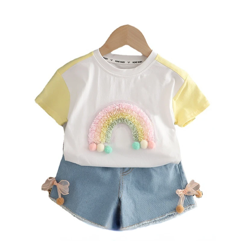 New Summer Fashion Baby Clothes Suit Children Girls Cute T-Shirt Shorts 2Pcs/Sets Toddler Casual Costume Infant Kids Tracksuits
New Summer Fashion Baby Clothes Suit Children Girls Cute T-Shirt Shorts 2Pcs/Sets Toddler Casual Costume Infant Kids Tracksuits