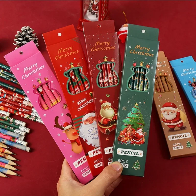 1set Wooden Lead Pencil Christmas Pencil with Eraser for Kids Cute Stationery Painting Drawing Tool Students School Supplies
1set Wooden Lead Pencil Christmas Pencil with Eraser for Kids Cute Stationery Painting Drawing Tool Students School Supplies