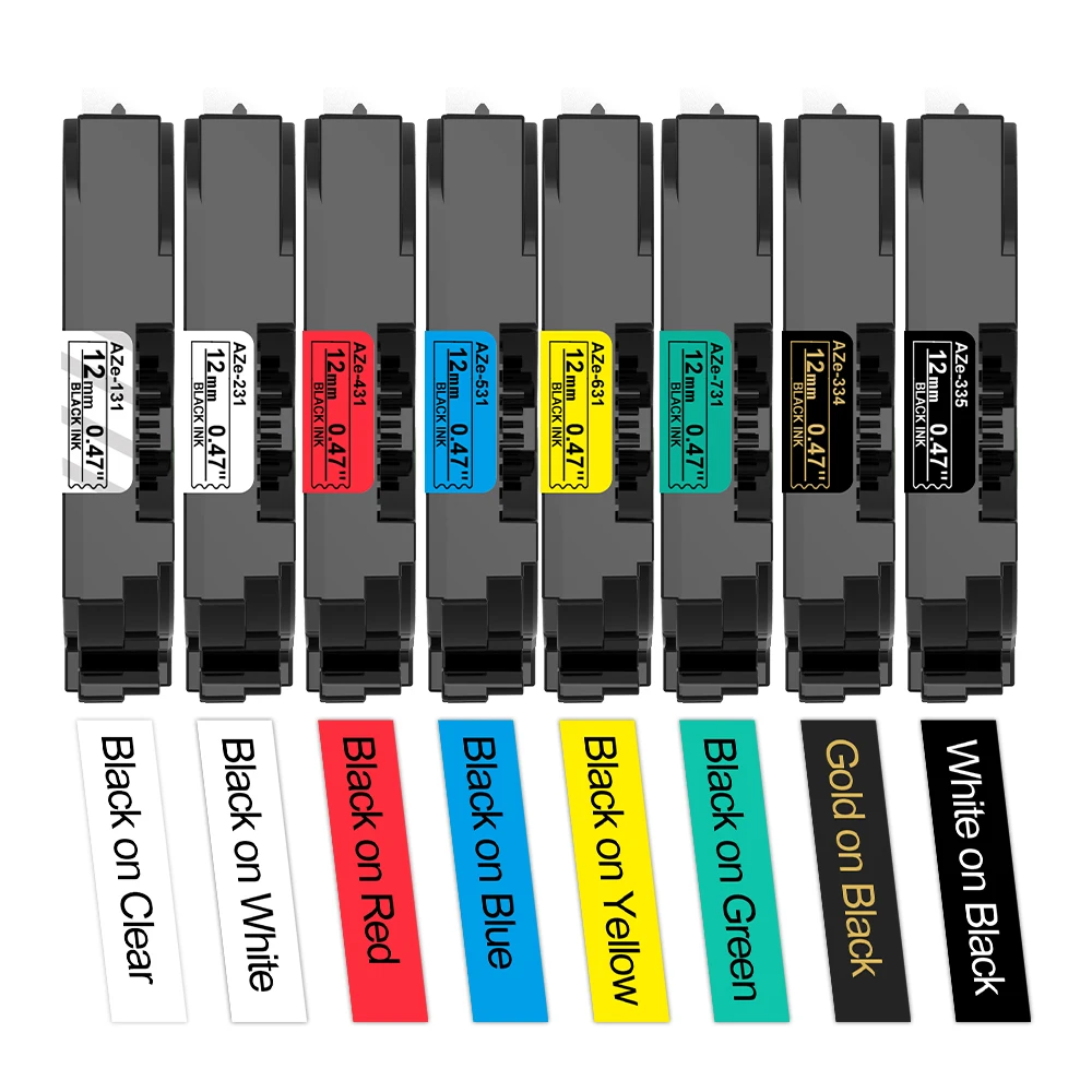 8PK Mixed Colors Label Tape Compatible for Brother Label Printer PTH110 PTD210 6mm 9mm 12mm 18mm 24mm Laminated Water Resistant
8PK Mixed Colors Label Tape Compatible for Brother Label Printer PTH110 PTD210 6mm 9mm 12mm 18mm 24mm Laminated Water Resistant