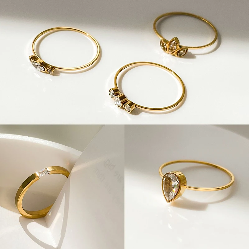 Stainless Steel Dainty Cubic Zirconia Stackable Rings for Women Gold Plated Waterproof Infinity Wedding Band Ring Jewelry Gift
Stainless Steel Dainty Cubic Zirconia Stackable Rings for Women Gold Plated Waterproof Infinity Wedding Band Ring Jewelry Gift