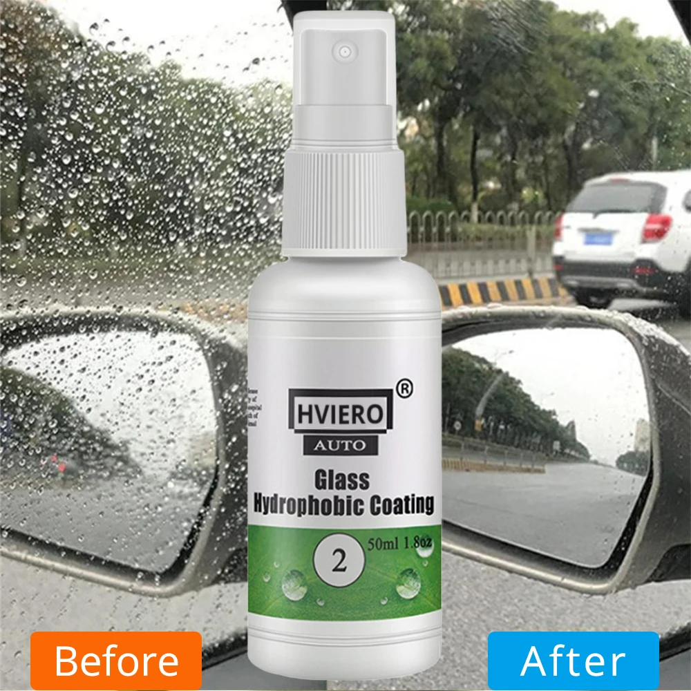 

Car 50ml Glass Rainproof Agent Nano Hydrophobic Coating Automobile Cleaning Rearview Mirror Dewatering Wash Maintenance