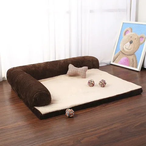 

Soft L Shaped Lounge Sofa Cushion Pet Cat Dog Bed Fleece Warm Dog Beds For Small Large Dogs Dog Bed