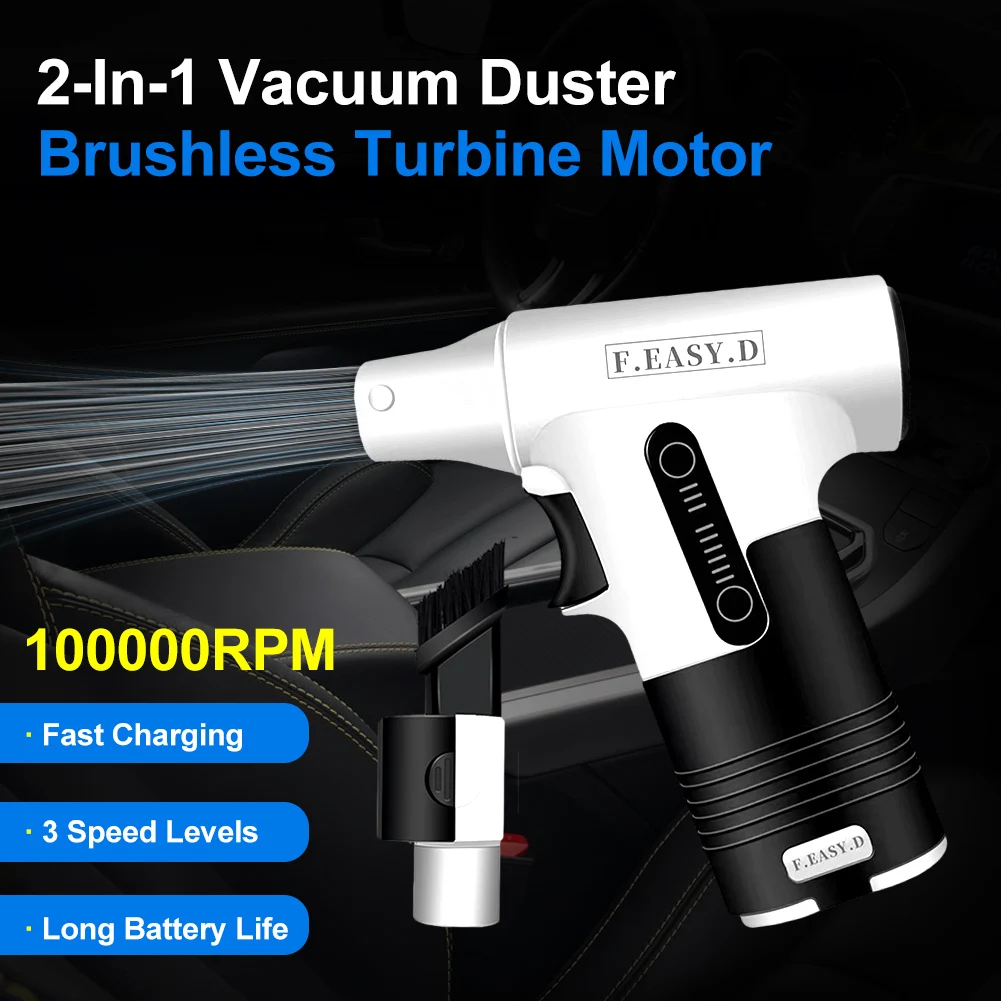 Portable Vacuum Cleaner Air Duster 2 In 1 Rechargeable Cordless Vacuum Cleaner 3 Speeds with Washable Filter Home Cleaning Tools
Portable Vacuum Cleaner Air Duster 2 In 1 Rechargeable Cordless Vacuum Cleaner 3 Speeds with Washable Filter Home Cleaning Tools