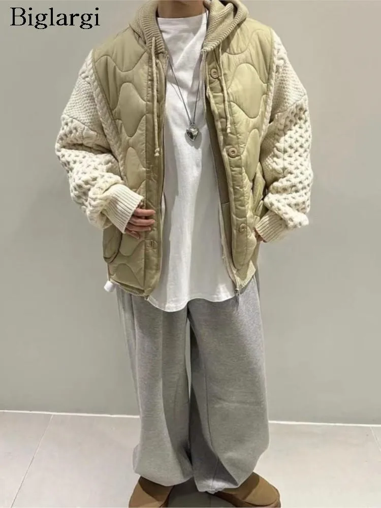 Осенний вязаный свитер, куртки в стиле пэчворк, пальто, женская Свободная модная повседневная куртка в Корейском стиле, женские пальто с длинным рукавом, 2023 
Осенний вязаный свитер, куртки в стиле пэчворк, пальто, женская Свободная модная повседневная куртка в Корейском стиле, женские пальто с длинным рукавом, 2023