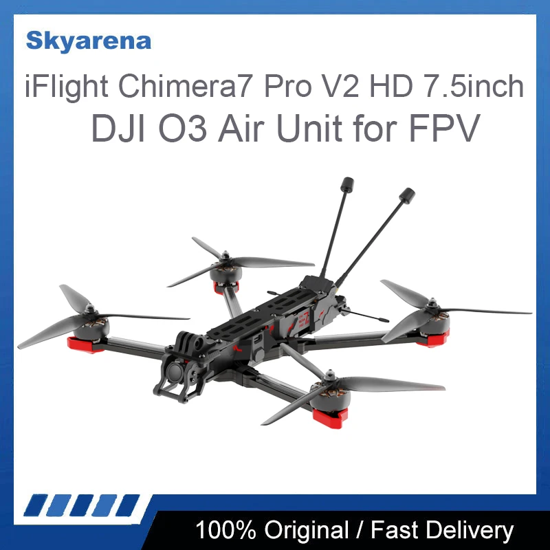 

iFlight Chimera7 Pro V2 HD 7.5inch 6S LR BNF with BLITZ F7 55A Stack / DJI O3 Air Unit / XING2 2809 1250KV motor / GPS for FPV