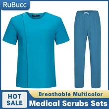 Pharmacy Hospital Scrubs Tops New Medical Surgical Clothes Breathable Dentistry Pet Doctor Working Sets Overalls Nurse Uniform 
Pharmacy Hospital Scrubs Tops New Medical Surgical Clothes Breathable Dentistry Pet Doctor Working Sets Overalls Nurse Uniform