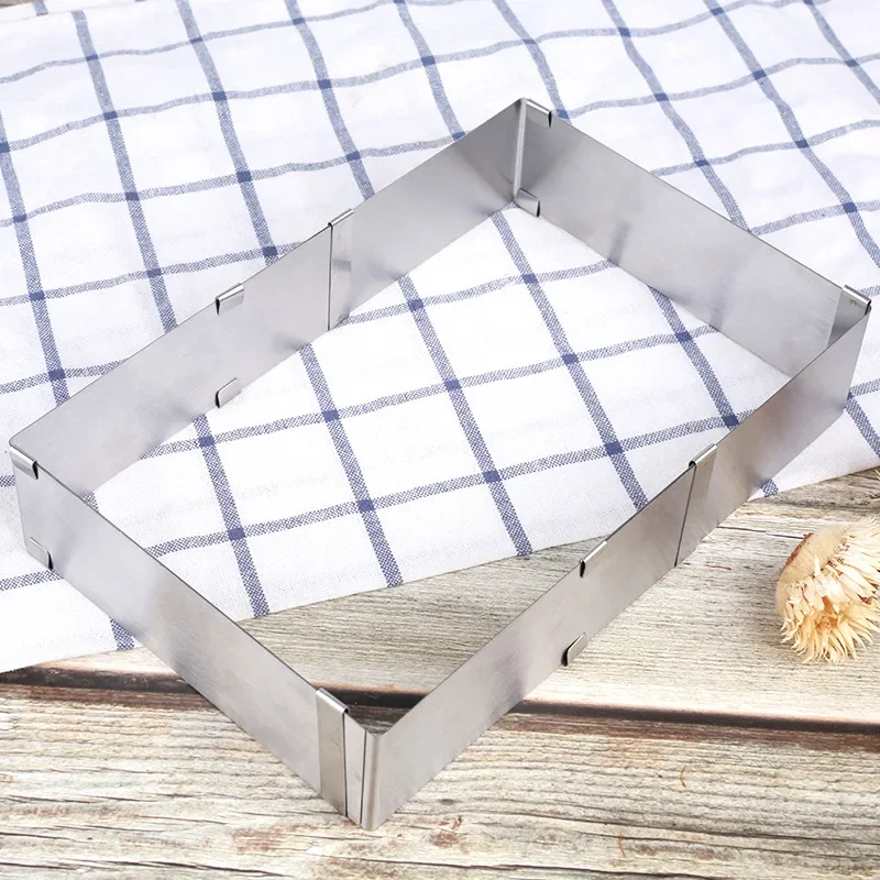 DIY Metal Silver Color Stainless Steel Cutter Width Adjustable Square /Retangle Shape Mousse Ring Kitchen Tool Cooking Baking
DIY Metal Silver Color Stainless Steel Cutter Width Adjustable Square /Retangle Shape Mousse Ring Kitchen Tool Cooking Baking