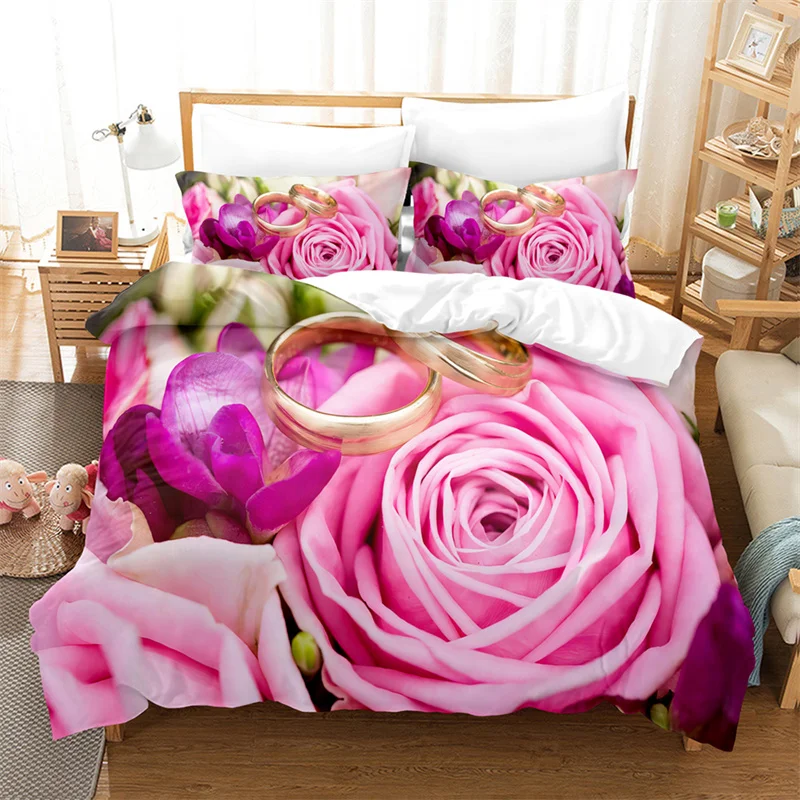 Pink Rose Bedding Bedroom Flower Queen Duvet Cover Bedding Set King Size Bed Cover Set High-grade Comforter Bedding Sets
Pink Rose Bedding Bedroom Flower Queen Duvet Cover Bedding Set King Size Bed Cover Set High-grade Comforter Bedding Sets