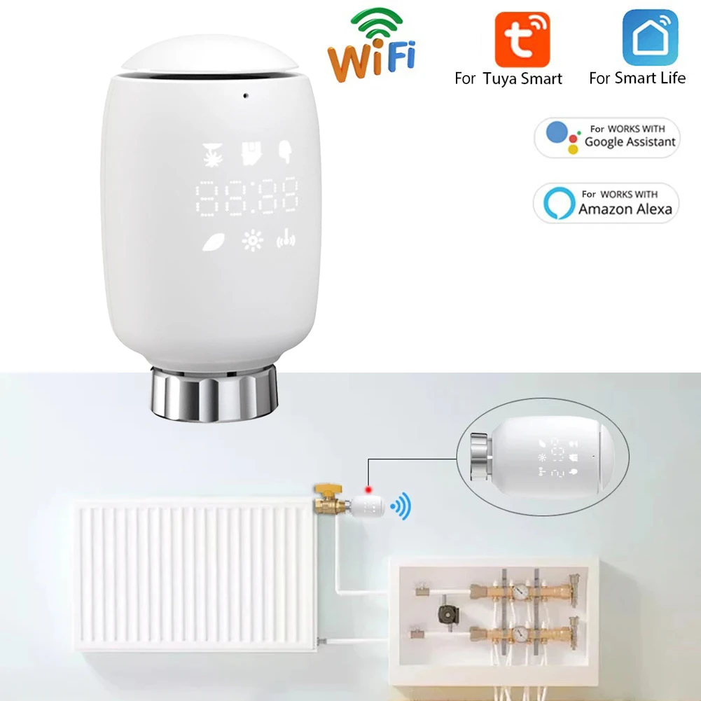 Wifi Smart Home Radiator Thermostat Valve For Tuya For Smart Life Radiator LED Display Energy Savings Thermostat Home Supplies
Wifi Smart Home Radiator Thermostat Valve For Tuya For Smart Life Radiator LED Display Energy Savings Thermostat Home Supplies