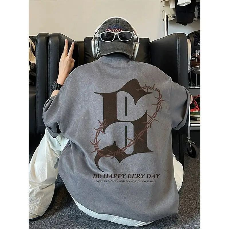 Suede heavyweight American high street short-sleeved T-shirt men's summer fashion brand European and American y2k tops sleeves
Suede heavyweight American high street short-sleeved T-shirt men's summer fashion brand European and American y2k tops sleeves