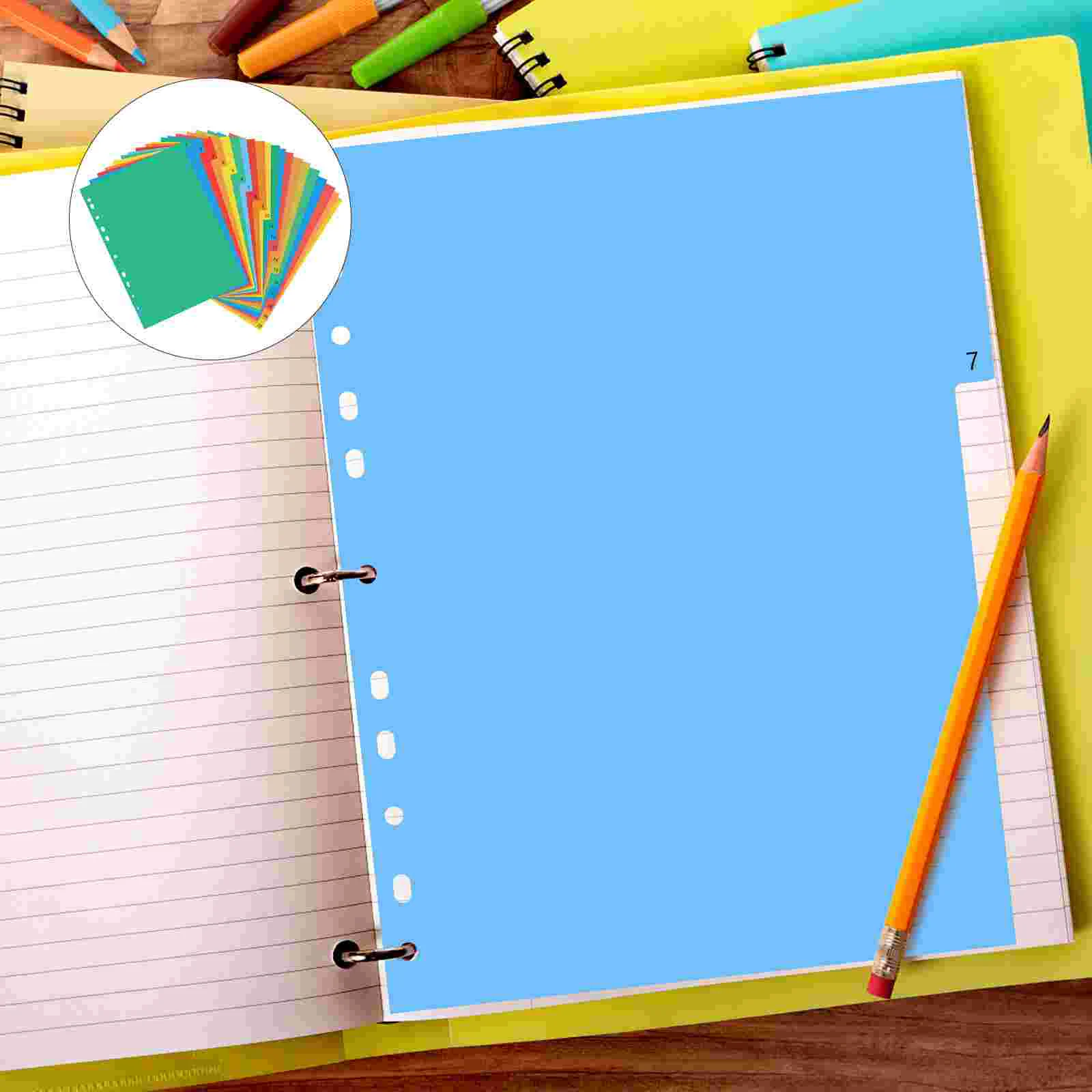 Pages A4 Colorful Index Page Classified Lables Plastic Tab Dividers Card paper to prevent bending(Color Printed Number)
Pages A4 Colorful Index Page Classified Lables Plastic Tab Dividers Card paper to prevent bending(Color Printed Number)