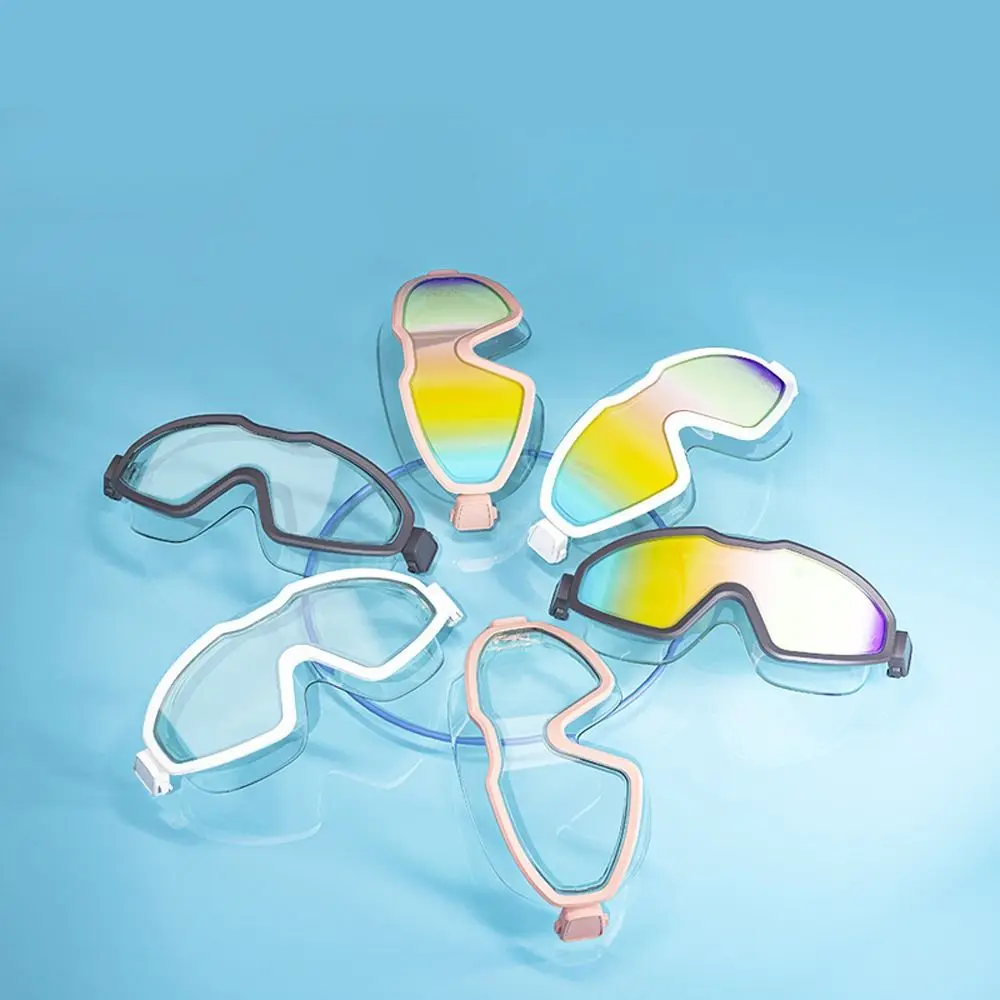 

with Earplugs Swimming Glasses HD Waterproof Electroplated Glasses Anti-fog Nasal Clip Diving Goggles Swimming Pool