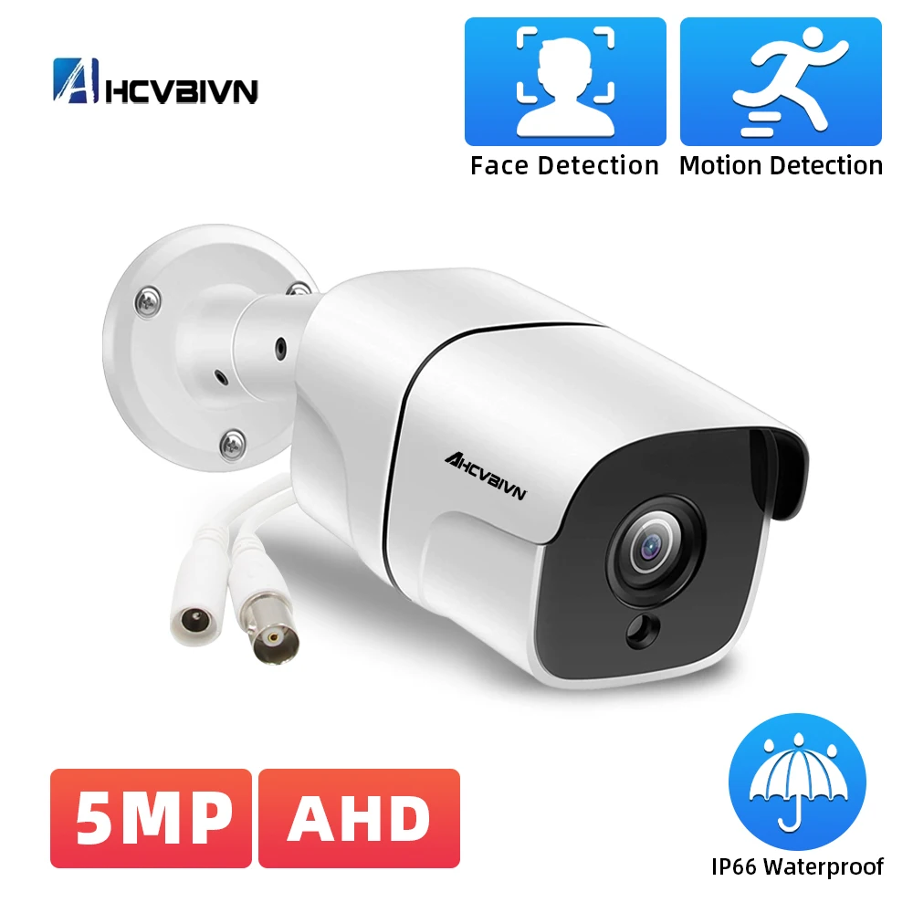 

Face Detection Super HD 5MP AHD Security CCD Camera CCTV White Metal Bullet Waterproof 36 Array IR Light Day Night Vision Camera