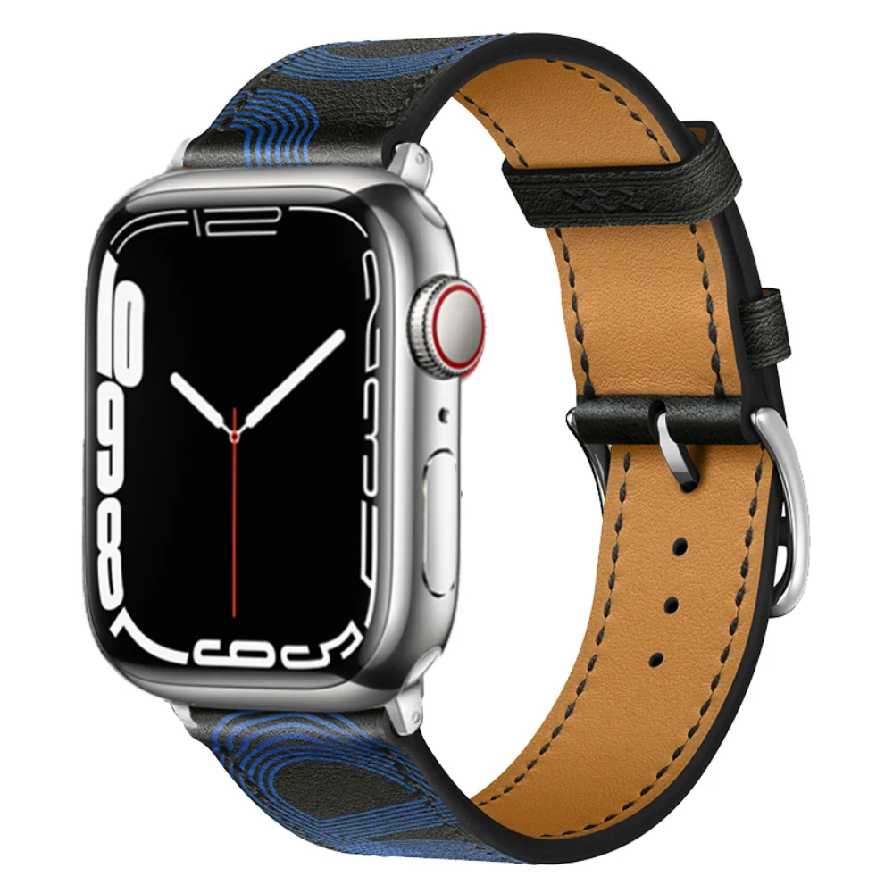 

Leather Strap For Apple Watch Band 45mm 44mm 42mm 49mm 41mm 40mm 38mm Bracelet Watchband for iWatch Series 8 Ultra 7 6 5 4 3 SE