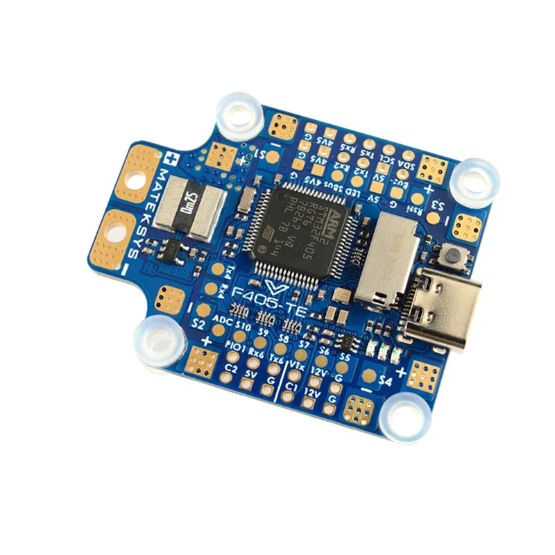 

MATEKSYS F405-TE Flight Controller Baro OSD MicroSD Blackbox Dual BEC 220A Current Senor 3-8S PDB 30X30mm for FPV Drones