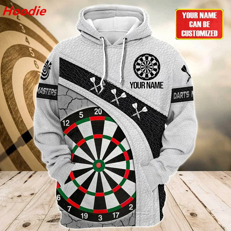 

Autumn Fashion Hoodie Custom Name Dart Player 3D Print Men's Zipper Hoodie Unisex Harajuku Street Casual Sweatshirt Pullover L01