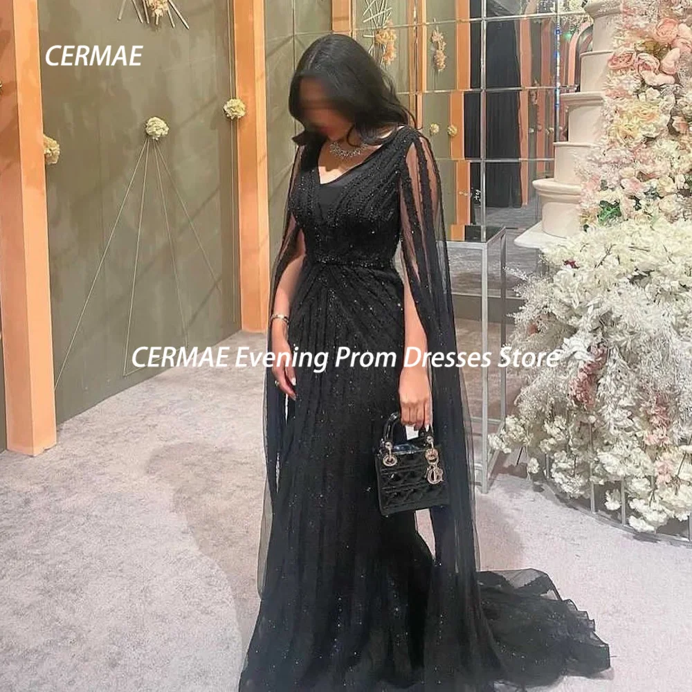 

CERMAE Tulle A-line Sweetheart Sequins Populer Ruffle Prom Gown Floor-Length Evening Formal Elegant Party Dress for Women 2023