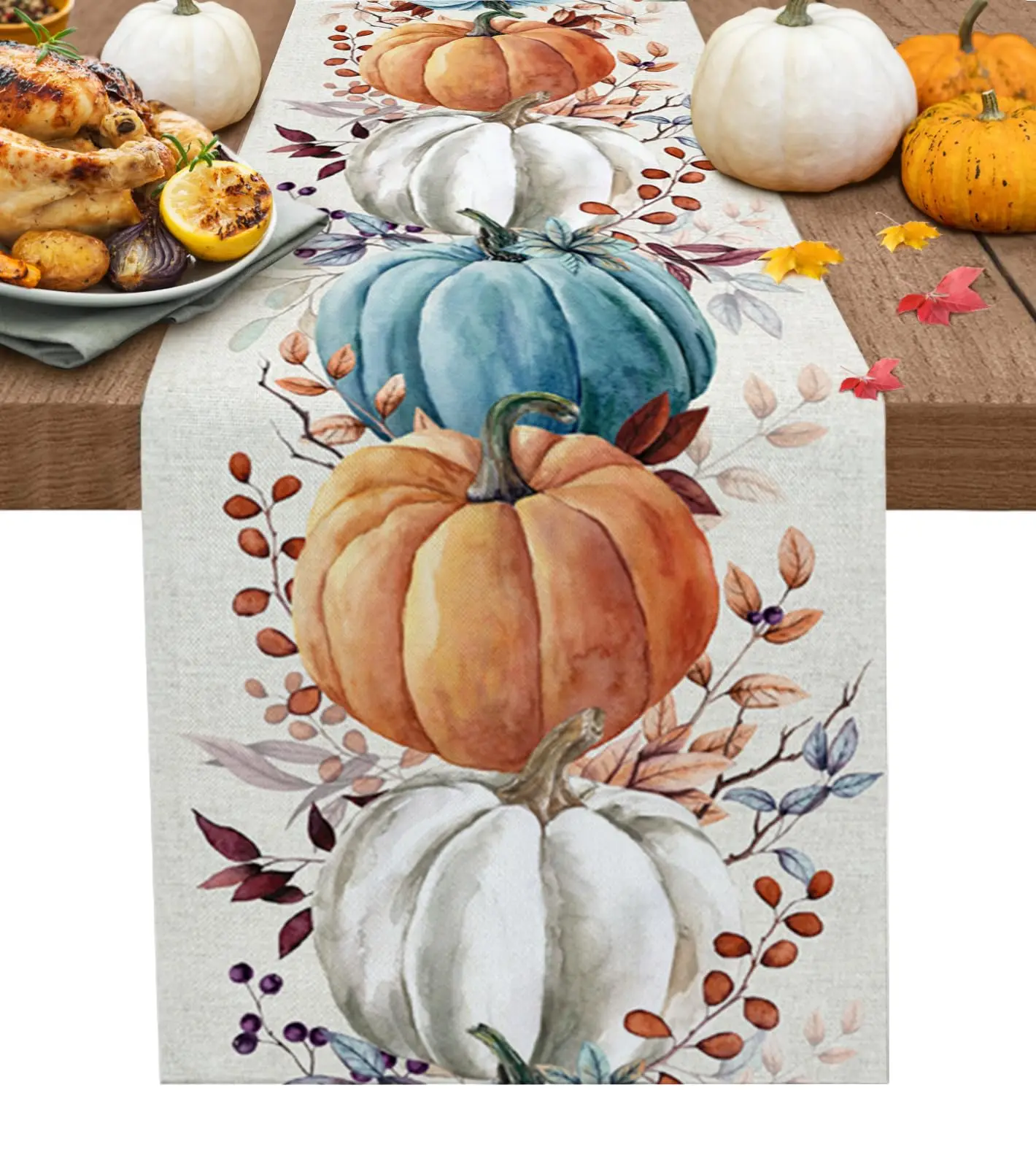 Autumn Pumpkins Table Runner, Farmhouse Table Decor for Home,Kitchen,Dining Room,Holiday,Party,Wedding,Indoor Outdoor Decor
Autumn Pumpkins Table Runner, Farmhouse Table Decor for Home,Kitchen,Dining Room,Holiday,Party,Wedding,Indoor Outdoor Decor