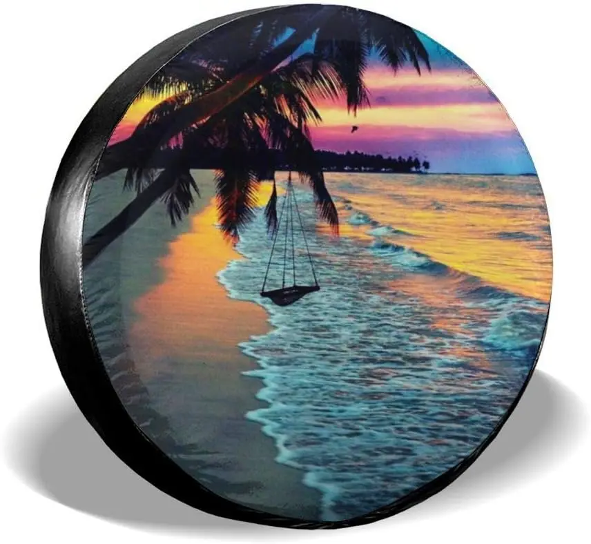 Coconut Beach Sunset Hammock Spare Tire Cover Waterproof UV Sun Wheel Covers Fit for Trailer RV SUV 17 Inch Auto Accessoires
Coconut Beach Sunset Hammock Spare Tire Cover Waterproof UV Sun Wheel Covers Fit for Trailer RV SUV 17 Inch Auto Accessoires