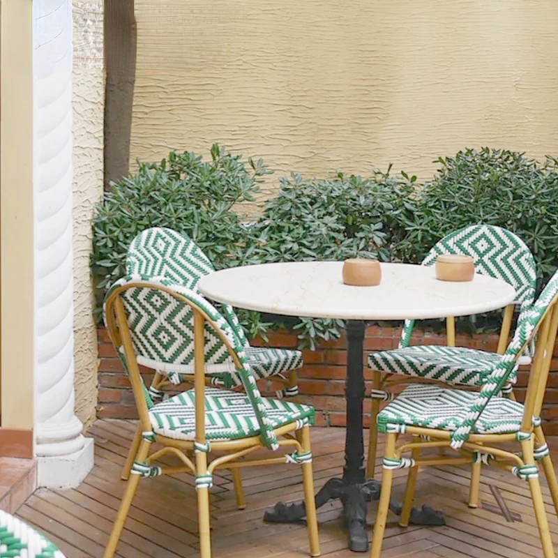 Customized outdoor dining bar, homestay garden, internet red, waterproof, retro French coffee shop, rattan chairs
Customized outdoor dining bar, homestay garden, internet red, waterproof, retro French coffee shop, rattan chairs
