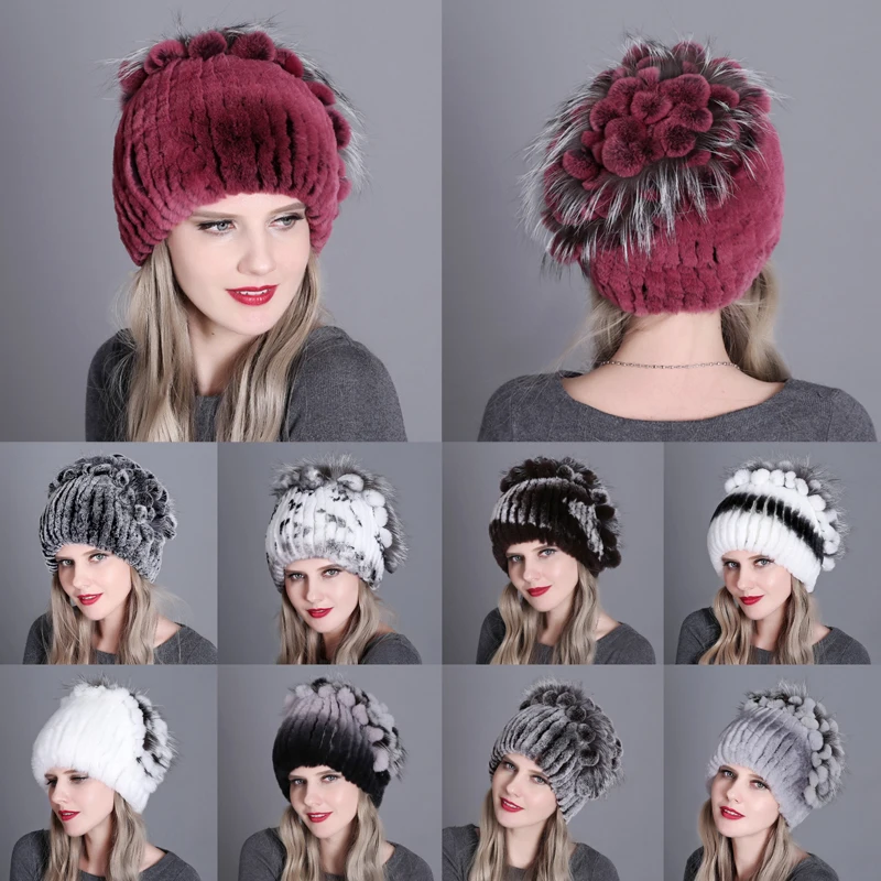 Women Casual Beanies Knitted Mushroom Shape Caps Fur Hat Natural Rex Rabbit Fox Skin Winter Outdoor Warm
Women Casual Beanies Knitted Mushroom Shape Caps Fur Hat Natural Rex Rabbit Fox Skin Winter Outdoor Warm