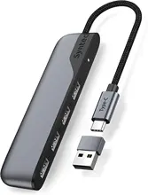 New USB C to USB Hub 4 Ports, Syntech Type C to USB 3.0 Hub with a USB C to USB Adapter, Thunderbolt 3 to USB Hub Compatible
New USB C to USB Hub 4 Ports, Syntech Type C to USB 3.0 Hub with a USB C to USB Adapter, Thunderbolt 3 to USB Hub Compatible