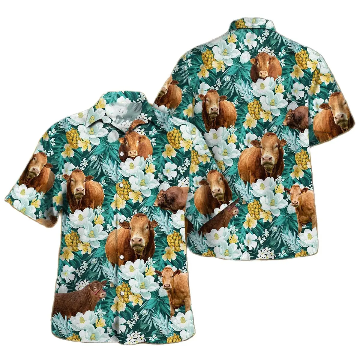 

Jumeast Limousin скот тропический ананас фрукты-Мужская гавайская рубашка Коза свинка Cutecore корова пляжная блузка курица ферма YK2 одежда