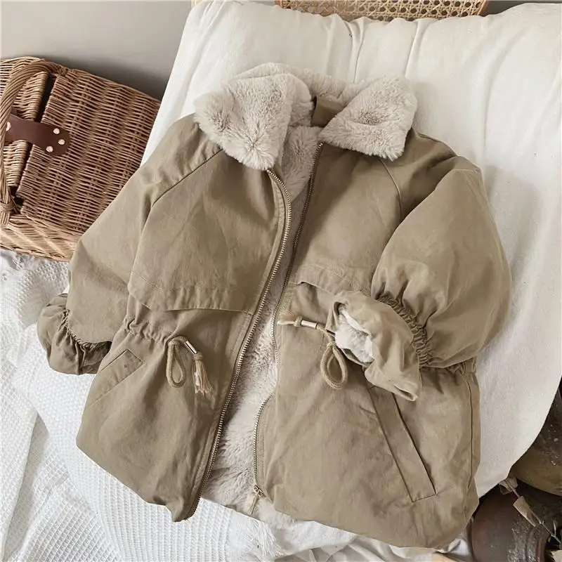 Girls Baby Thick Cotton Jacket Rabbit Fur Collar Coat Short Quilted Jacket Warm Outerwear Kids Outdoors Casual Clothes W108
Girls Baby Thick Cotton Jacket Rabbit Fur Collar Coat Short Quilted Jacket Warm Outerwear Kids Outdoors Casual Clothes W108