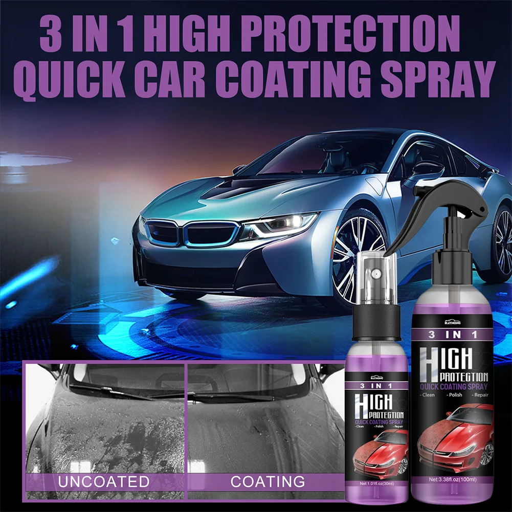 3 In 1 Automotive Ceramic Coating Spray 30ml/100ml Car Paint Polish Agent Wax Automotive Paint Scratch Repair Remover Protection
3 In 1 Automotive Ceramic Coating Spray 30ml/100ml Car Paint Polish Agent Wax Automotive Paint Scratch Repair Remover Protection