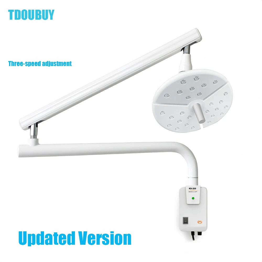 

TDOUBUY KD-2018D-1 27 Holes LED Wall Mounted Surgical Lamp Veterinary 36W Micro-Surgery Examination Light Clinic Touch Switch