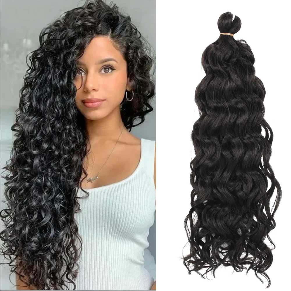 

Ocean Wave Crochet Braid Hair Freetress Water Wave Braiding Hair Hawaii Afro Curls Natural Synthetic Hair Extensions for Women