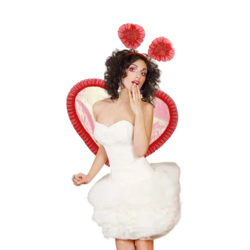 

Women Heart Angel Wings Devil Wings Ears Headband Costume Halloween Masquerade Prop R7RF