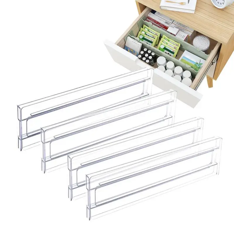 

6pcs Adjustable Drawer Dividers ABS Household Storage Cabinet Combination Multi Functional Kitchen Cutlery Divider Organizer