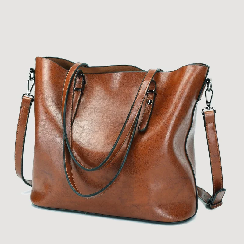 Fashionable Oil Wax Leather Tote Shoulder Bag New Large Capacity Handbag Single Shoulder Crossbody Retro Women's Bag 2023 가방 sac
Fashionable Oil Wax Leather Tote Shoulder Bag New Large Capacity Handbag Single Shoulder Crossbody Retro Women's Bag 2023 가방 sac