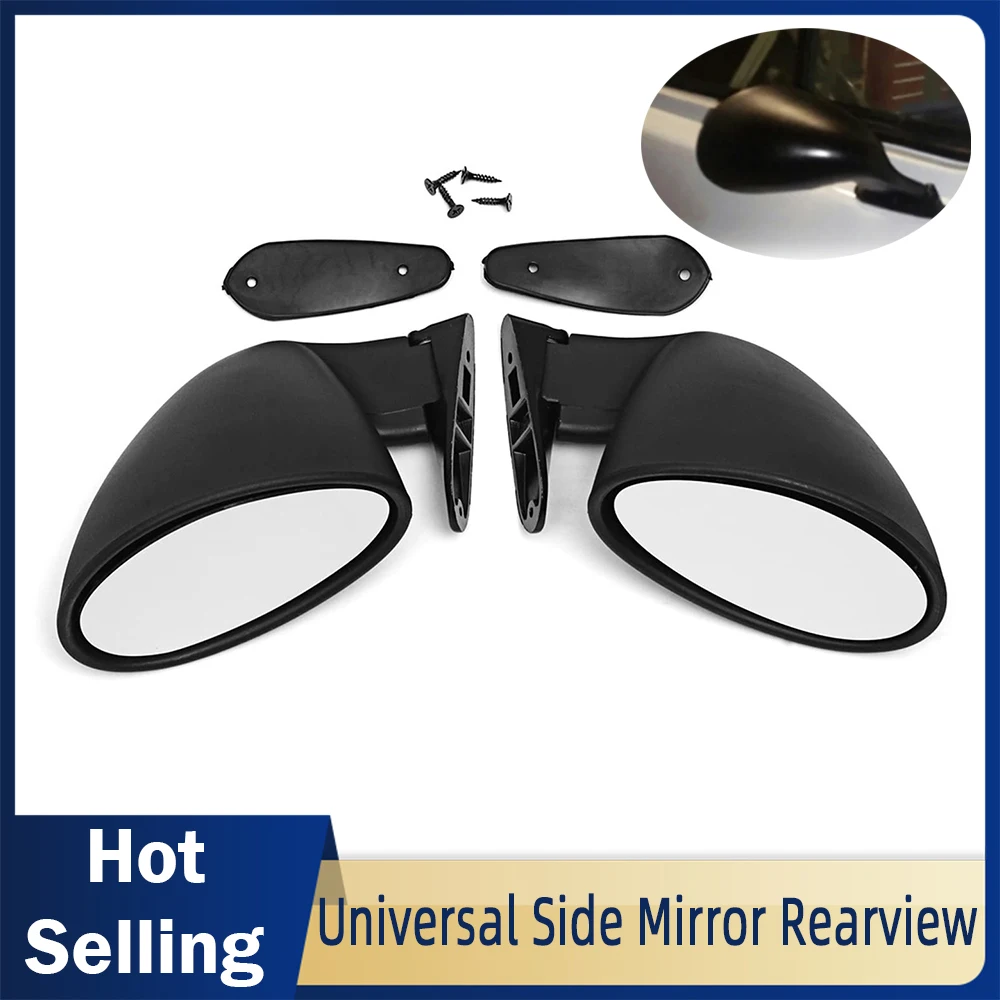 

1Pair Universal Car Side Mirrors Wing Mirror Classic Retro California Style Door Wing Rearview Mirror Car Accessories