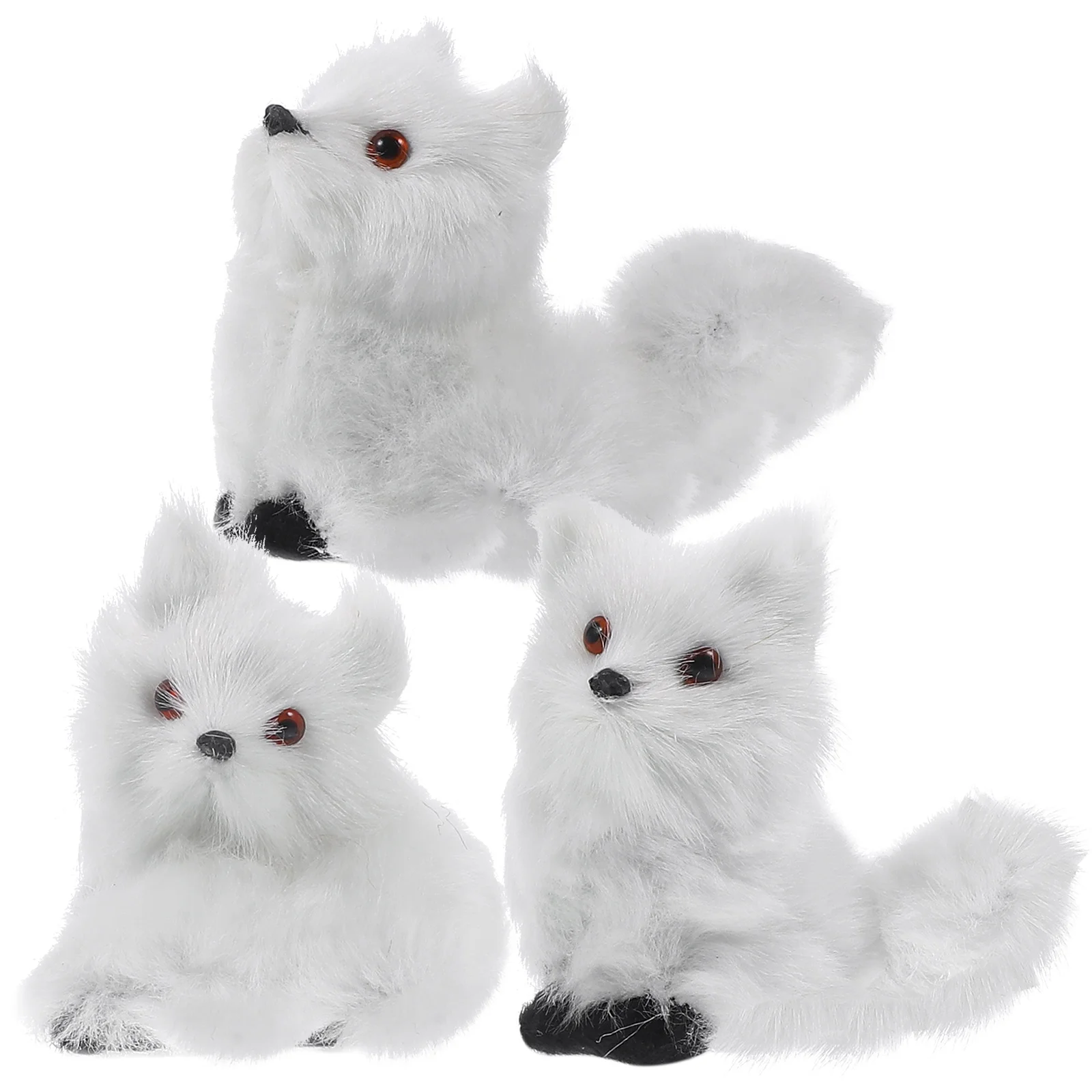 3Pcs Small Fox Statue Adorable Animal Figurine Plush Fox Desk Lovely Animal Ornament Xmas Tree Decor
3Pcs Small Fox Statue Adorable Animal Figurine Plush Fox Desk Lovely Animal Ornament Xmas Tree Decor