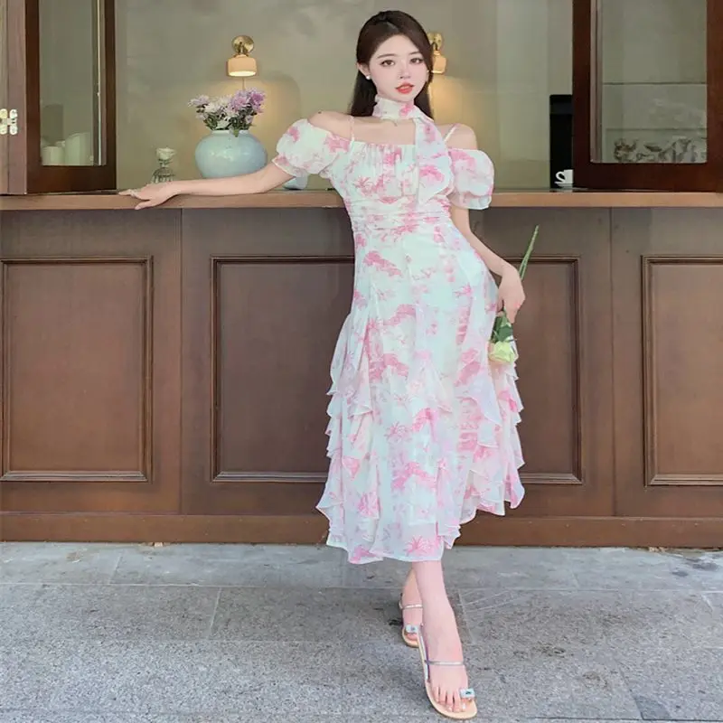 2023 Summer Off Shoulder Dress Bubble Sleeves Chiffon Flower Strap New Design Free Shipping
2023 Summer Off Shoulder Dress Bubble Sleeves Chiffon Flower Strap New Design Free Shipping