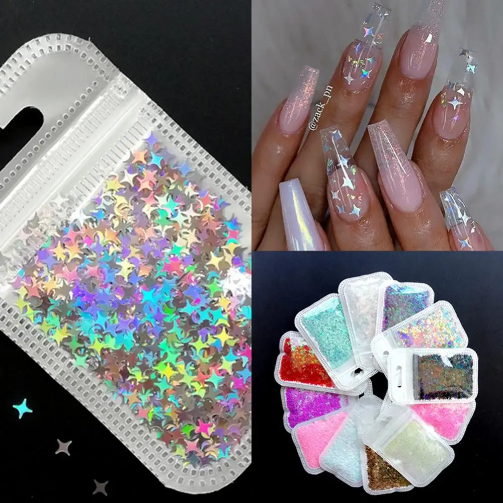 

Holographic Nail Art Glitter Shiny Sweet Love Heart Flakes Sequins 3D Nails Paillette Manicure Valentine's Day Decorations