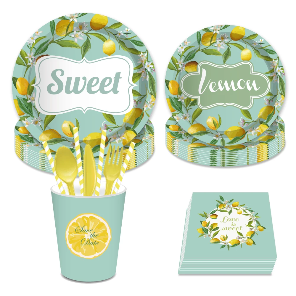 Summer Hawaii Sweet Fruit Lemon Birthday Party Disposable Tableware Sets Plates Cups Napkins Backdrop Baby Shower Party Supplies
Summer Hawaii Sweet Fruit Lemon Birthday Party Disposable Tableware Sets Plates Cups Napkins Backdrop Baby Shower Party Supplies