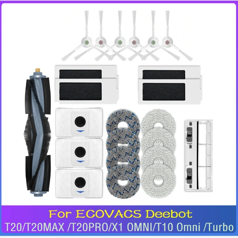 Сменные аксессуары для пылесоса Ecovacs Deebot T20 PRO /T20 MAX/ T20 PRO PLUS/ T20 MAX PLUS /T10 /X1, 23 шт.
Сменные аксессуары для пылесоса Ecovacs Deebot T20 PRO /T20 MAX/ T20 PRO PLUS/ T20 MAX PLUS /T10 /X1, 23 шт.