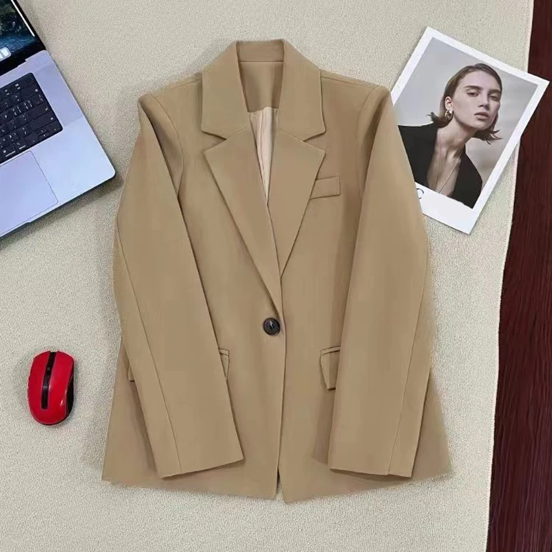 Autumn New Office Blazers Jackets for Women 2023 Simple Long Sleeve Single Button Suit Coats Woman Korean Loose Blazer Coat
Autumn New Office Blazers Jackets for Women 2023 Simple Long Sleeve Single Button Suit Coats Woman Korean Loose Blazer Coat