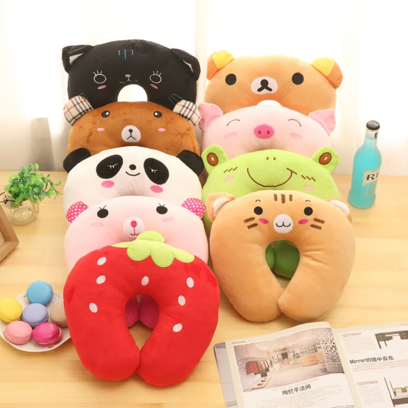 Creative Cute Animal Panda Cat Bear Plush U-shaped Pillow Cervical Spine Neck Travel Portable Home Office for Children Lovely 
Creative Cute Animal Panda Cat Bear Plush U-shaped Pillow Cervical Spine Neck Travel Portable Home Office for Children Lovely