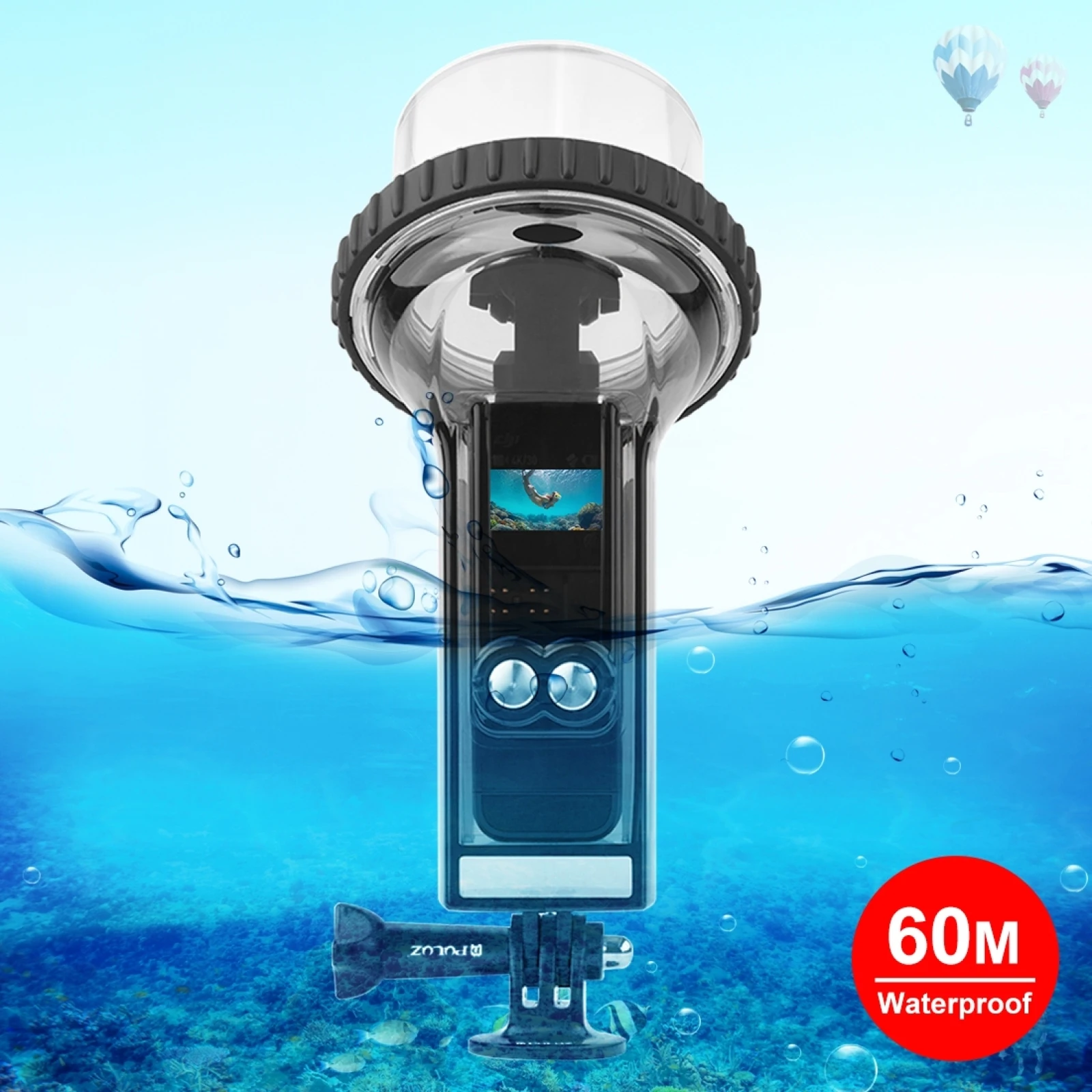 

60m Underwater Waterproof Housing Diving Case Cover For DJI Osmo Pocket 2 Diving Protective Shell Water Diving Cover
