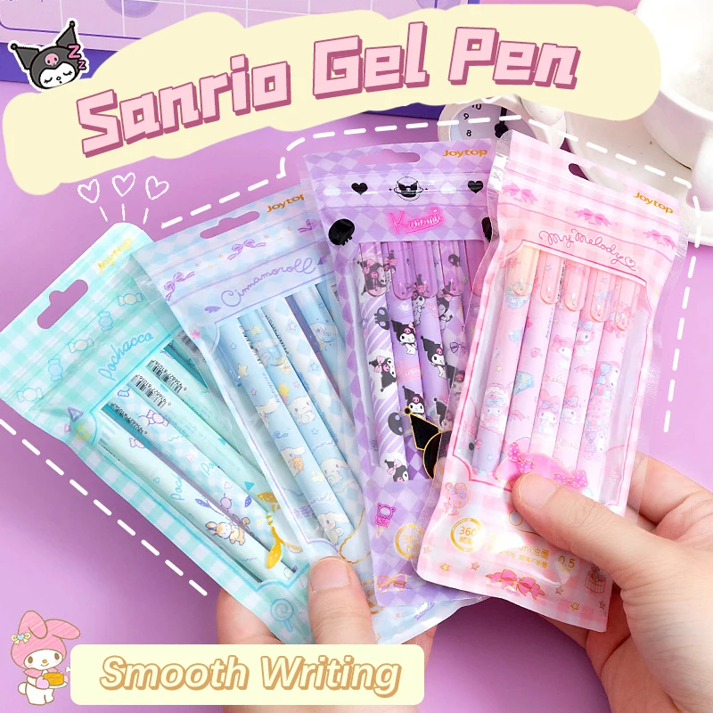 5 шт. кавайная гелевая ручка Sanrio Kuromi Melody Hello Kitty Cinnamoroll, гелевая ручка для девочек, канцелярские принадлежности
5 шт. кавайная гелевая ручка Sanrio Kuromi Melody Hello Kitty Cinnamoroll, гелевая ручка для девочек, канцелярские принадлежности