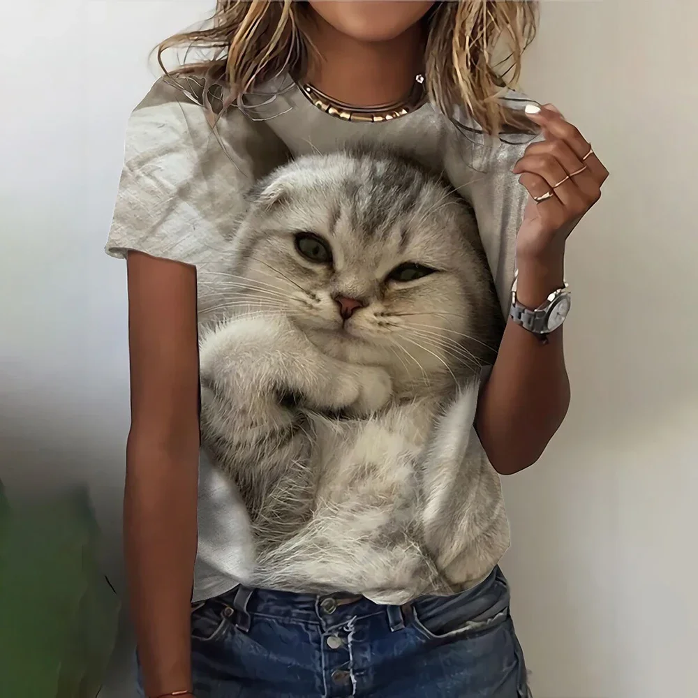 Women's T Shirts Funny 3D Kawaii Cat Print T-Shirts Fashion Women's Clothin Sleeve Top Oversized Female Clothing Cute Girl Tees
Women's T Shirts Funny 3D Kawaii Cat Print T-Shirts Fashion Women's Clothin Sleeve Top Oversized Female Clothing Cute Girl Tees
